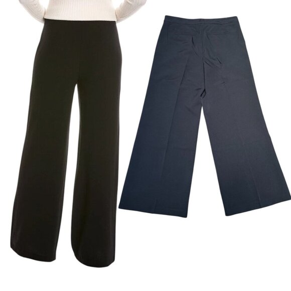 NANETTE LEPORE WIDE LEG TROUSERS PANTS BLACK SIZE LARGE NWT - Picture 3 of 4